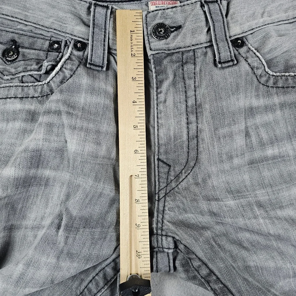 VTG True Religion Ricky Jeans Mens 33 Gray Flap Pockets Made in USA Black Patch